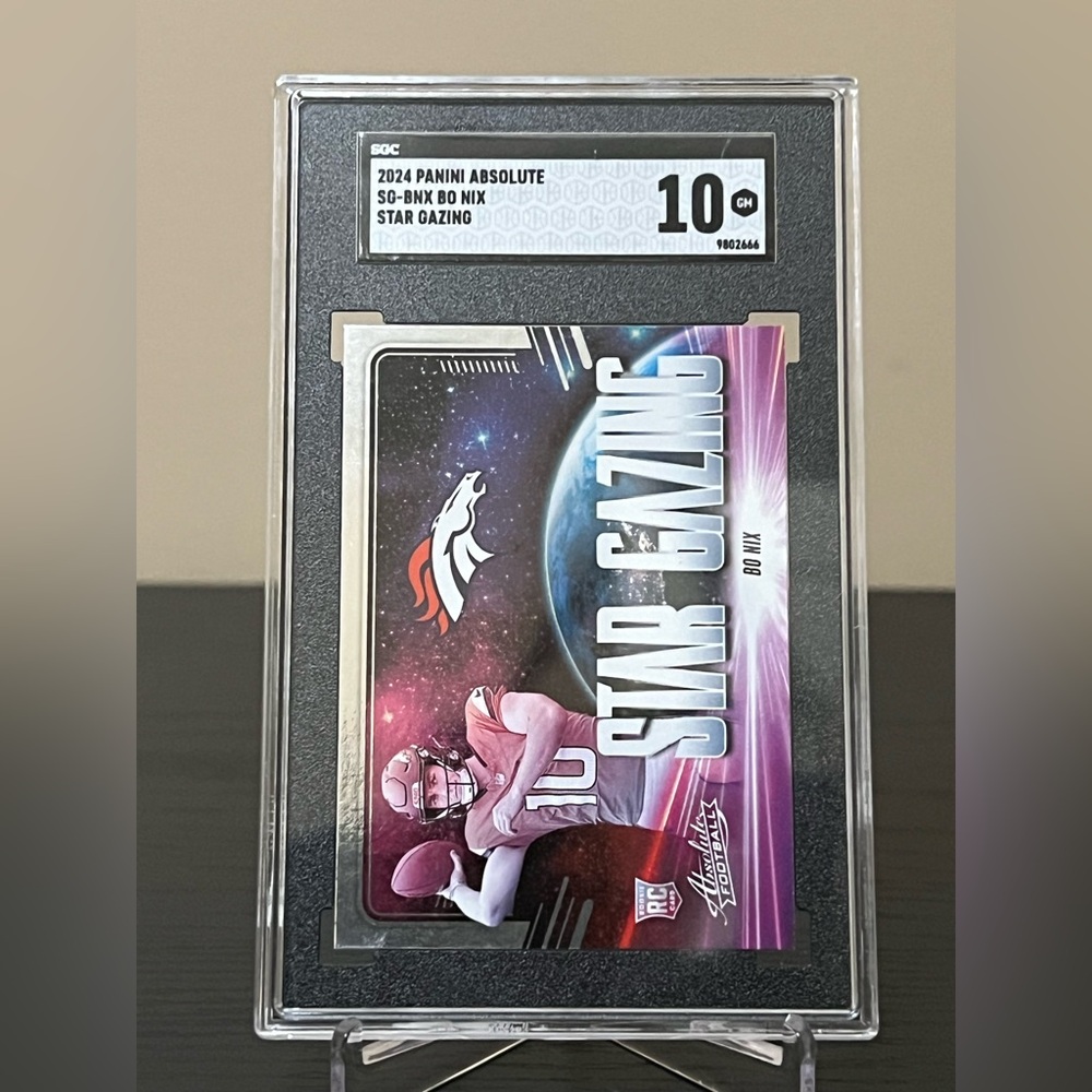 2024 Absolute Star Gazing Bo Nix SGC 10 Rookie RC Graded Card Denver Broncos 🔥